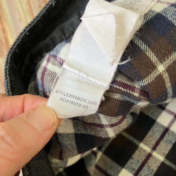 Prana Boyfriend Fit Jeans Mid-Rise Straight Flannel Lined Charcoal Black Denim - Picture 10 of 10